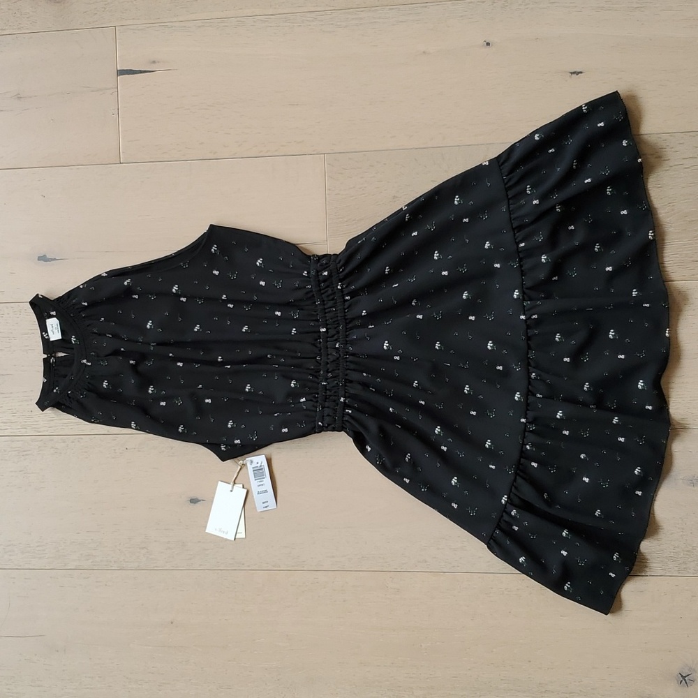 Aritzia XS Black Effet Sleeveless Mini Dress